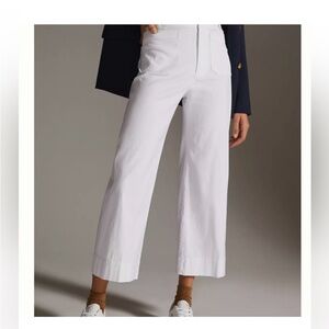 ANTHROPOLOGIE Maeve Colette White Wide Leg Women's Pants